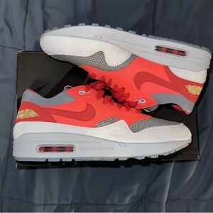 Size 8.5 - Nike CLOT x Air Max 1 Kiss Of Death - Solar Red